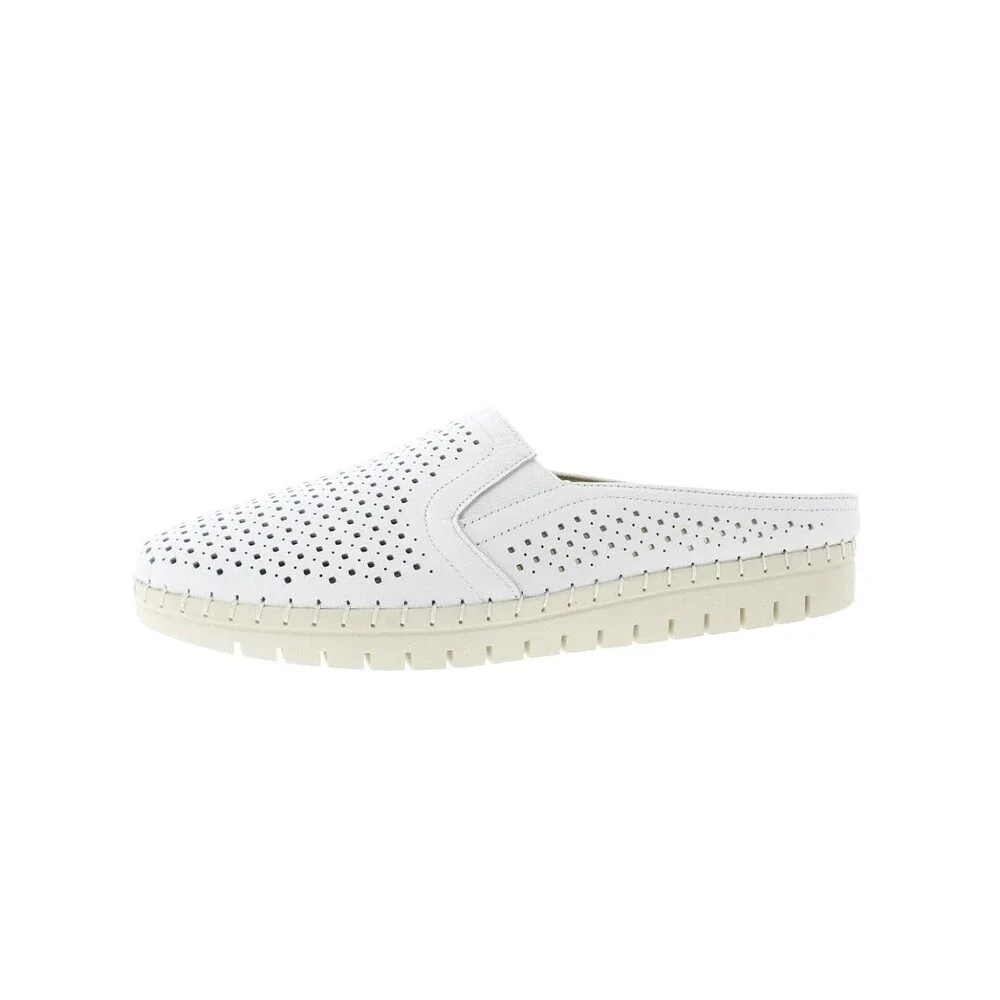 Bella Vita Womens 11 WW White Leather Refresh Slip On Flats NIB RH7
